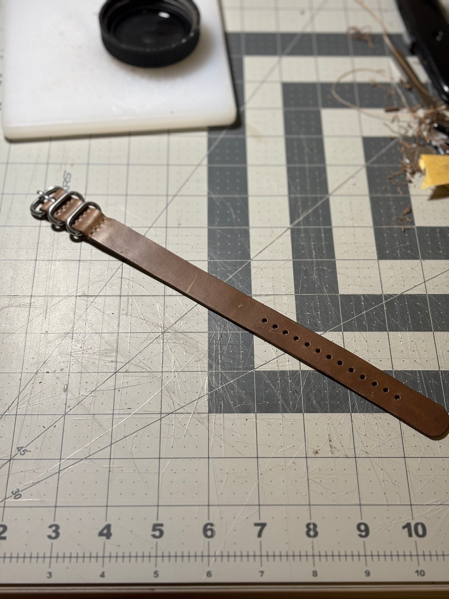 Leather Single Pass Watch Strap