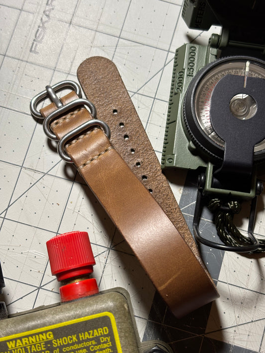 Leather Single Pass Watch Strap