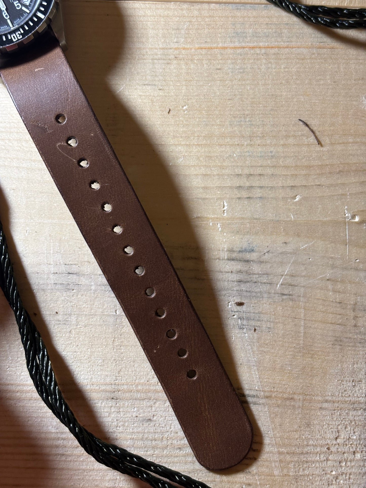 Leather Single Pass Watch Strap